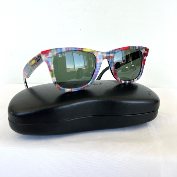 ♦️SOLD♦️RAY-BAN RB2140 Special Series Wayfarer Gray Lenses Multicolor Frame - Picture 2 of 15